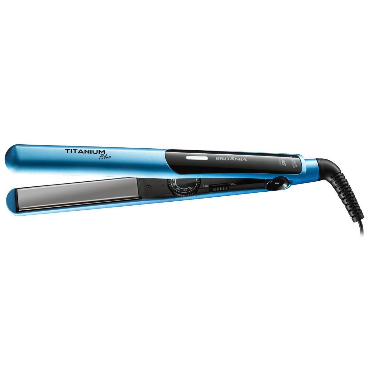 Prancha Britânia Cordão Giratório 220ºC Titanium Blue - Loja